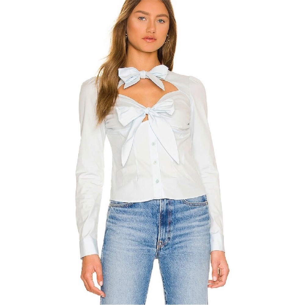 Fleur du Mal Bow Accent Blouse